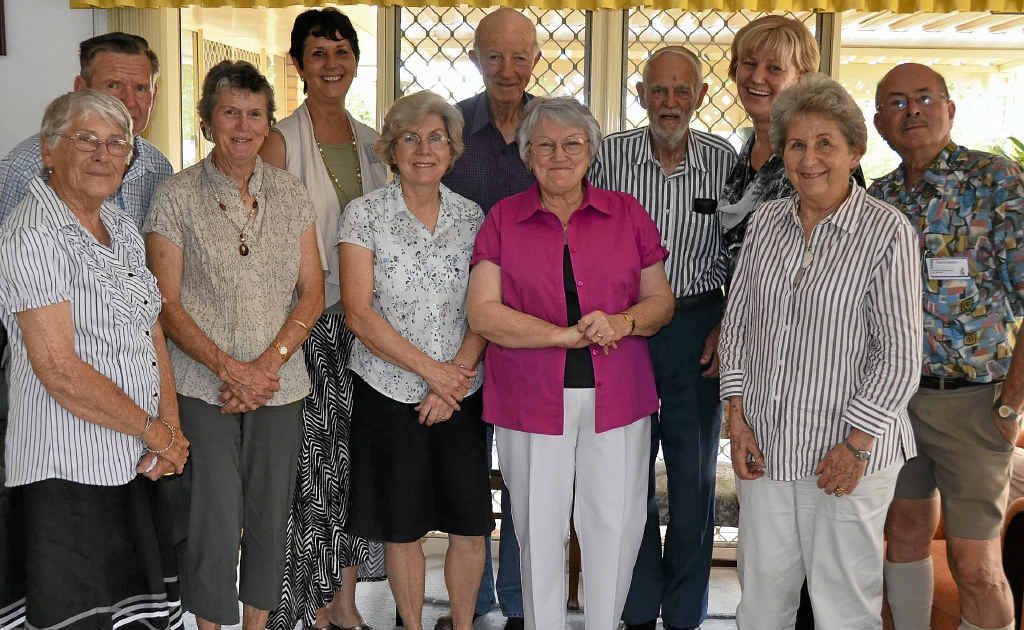 (From left) Betty Lechner, Irwin Fritz, Darien Fritz, Parkinson’s Qld client services co-ordinator Christine Bruinsma, Marilyn Gillespie, Ross Boal, Patsy Slatyer, Henry Lechner, Parkinson’s Qld CEO Helen Crew, Verna McMurtrie and David Slatyer make up the Warwick Parkinson’s Support Group.